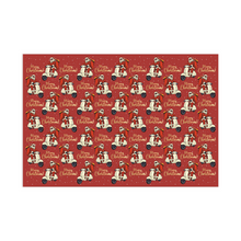 Load image into Gallery viewer, On the Go Black Santa - Christmas Gift Wrapping Paper Roll (Red)