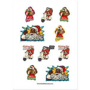 Variety - Black Santa Sticker Sets