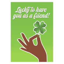 Load image into Gallery viewer, Lucky Friend - Four Leaf Clover - African American St. Patrick&#39;s Day Cards (2)