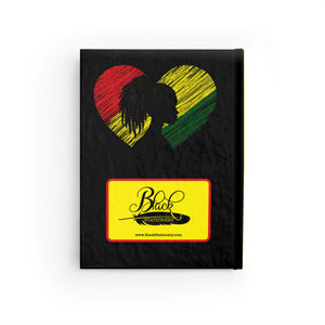 Africa Smart Confident Blessed - Black Woman - Ruled Line Hardcover Journal Back