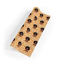 Load image into Gallery viewer, Adorned With Jewels - African American Woman - Floral Gift Wrapping Paper Roll - Rolled View 2