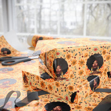 Load image into Gallery viewer, Adorned With Jewels - African American Woman - Floral Gift Wrapping Paper Roll - Wrapped Gifts