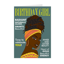 Load image into Gallery viewer, Braided Hair - African American Woman Magazine Cover - Black Card Shop