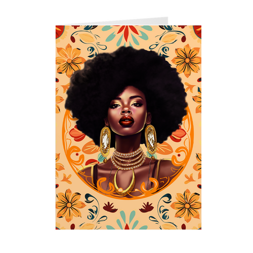 Diamond Glam - African American Woman - Black Card Shop