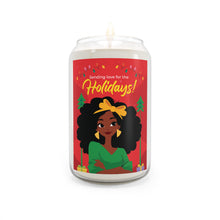 Load image into Gallery viewer, African American Girl - Afrocentric Holiday Scented Soy Candles - Sending Love for the Holidays! Front