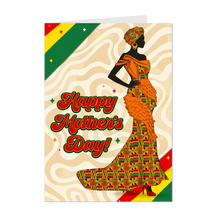 Load image into Gallery viewer, African American Mom  - Happy Mother's Day Greeting Cards - Stylish Mother - Silhouette of Woman