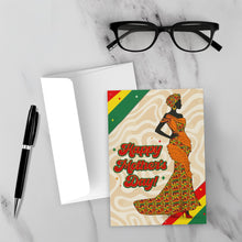 Load image into Gallery viewer, African American Mom  - Happy Mother's Day Greeting Cards - Stylish Mother - Silhouette of Woman