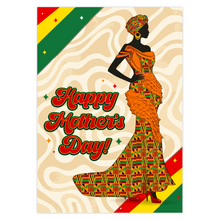 Load image into Gallery viewer, African American Mom  - Happy Mother's Day Greeting Cards - Stylish Mother - Silhouette of Woman