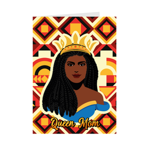 Braided Hair Queen Mom - African American Woman - Mother's Day Cards Front