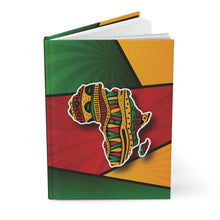 Load image into Gallery viewer, African Pride Hardcover Journal — Afrocentric Design in Red, Green, Black &amp; Gold