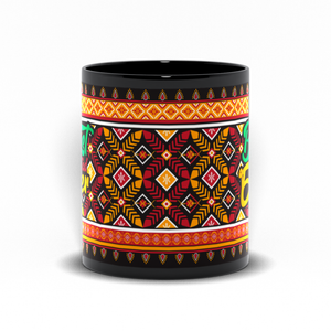 Afrocentric Best Dad Ever Coffee Mug Handle on the Back
