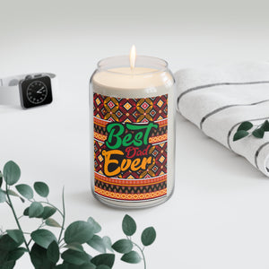 Afrocentric Best Dad Ever Scented Candle - Perfect Gift for Father's Day & Celebrations with Sample Background 2