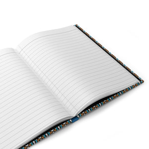 Afrocentric Patterned Hardcover Journal - Perfect for Creative Minds and Gift Giving Inside Opened 