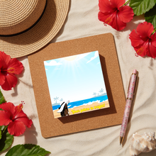 Load image into Gallery viewer, Beach Scenery Bright Future - Black Woman - Dreadlocks Hairstyle - African American Stationery - Writing Paper
