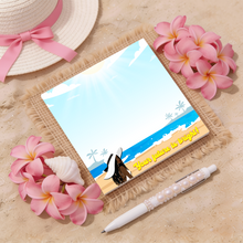 Load image into Gallery viewer, Beach Scenery Bright Future - Black Woman - Dreadlocks Hairstyle - African American Stationery - Writing Paper