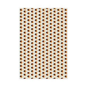 Beautiful Energy - Smiling African American Woman - Floral Gift Wrapping Paper - Front View