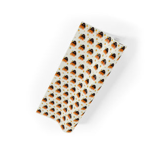 Beautiful Energy - Smiling African American Woman - Floral Gift Wrapping Paper - Rolled View 2
