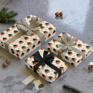 Beautiful Energy - Smiling African American Woman - Floral Gift Wrapping Paper - Wrapped Gifts 2