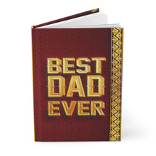 Load image into Gallery viewer, Best Dad Ever Hardcover Journal — Elegant Red &amp; Gold Father's Day Notebook