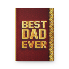 Load image into Gallery viewer, Best Dad Ever Hardcover Journal — Elegant Red &amp; Gold Father's Day Notebook