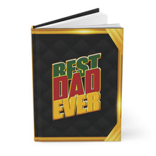 Load image into Gallery viewer, Best Dad Ever Hardcover Journal — Father's Day Gift Notebook - Quilt Design &amp; Gold Frame