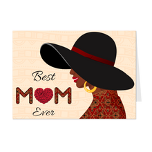 Load image into Gallery viewer, Big Smile - Heart Red Rose - Best Mom Ever - African American Greeting Card Shop - Happy Mother - Holiday Cards