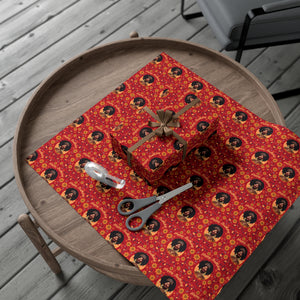 Birthday Crown & Jewelry - African American Woman - Birthday Gift Wrapping Paper Roll - Paper + Wrapped Gift