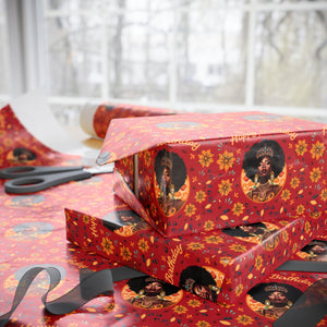 Birthday Crown & Jewelry - African American Woman - Birthday Gift Wrapping Paper Roll - Wrapped Gifts