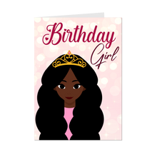 Load image into Gallery viewer, Birthday Girl Tiara - African American Birthday Card Shop - Front