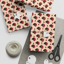 Load image into Gallery viewer, Red Heart Smiling African American Woman - Gift Wrapping Paper