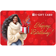 Load image into Gallery viewer, Black Stationery Birthday E-Gift Card
