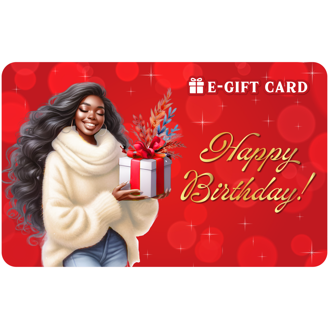 Black Stationery Birthday E-Gift Card