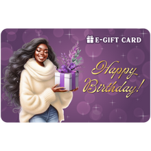 Load image into Gallery viewer, Black Stationery Birthday E-Gift Card