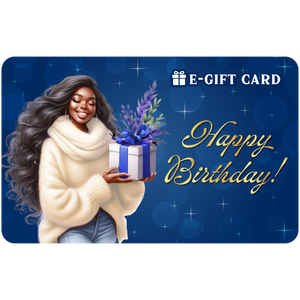 Black Stationery Birthday E-Gift Card