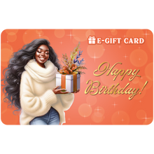 Load image into Gallery viewer, Black Stationery Birthday E-Gift Card