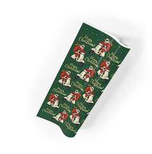Load image into Gallery viewer, On the Go Black Santa - Christmas Gift Wrapping Paper Roll