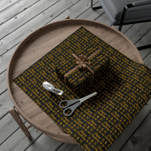 Black & Gold - Happy Birthday Gift Wrapping Paper Roll - Paper + Wrapped Gift