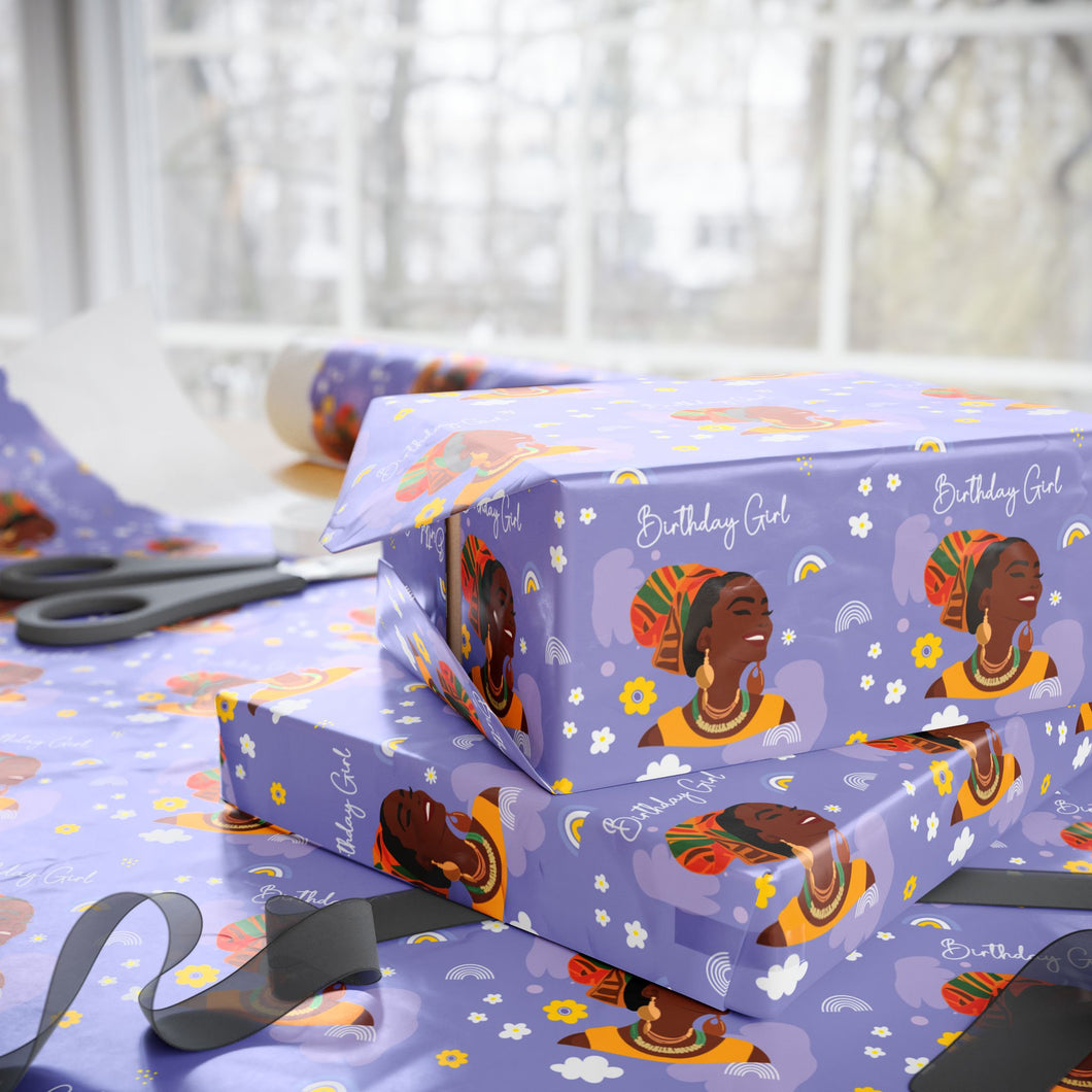 Vibrant Energy - Smiling African American Woman - Birthday Gift Wrapping Paper
