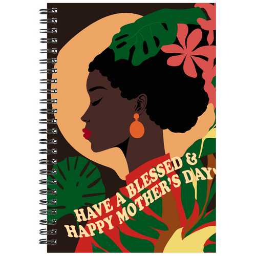 Blessed One - Black Woman - Mother's Day Motivational Spiral Notebooks Front