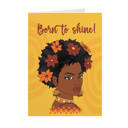 Inner & Outer Glow Girl - African American Inspirational Greeting Cards