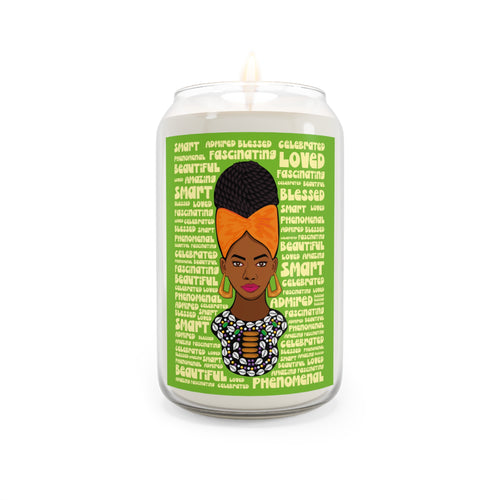 Braided Hair Black Woman - Empowering Scented Candle for Self-Care, Relaxation, Positive Vibes
