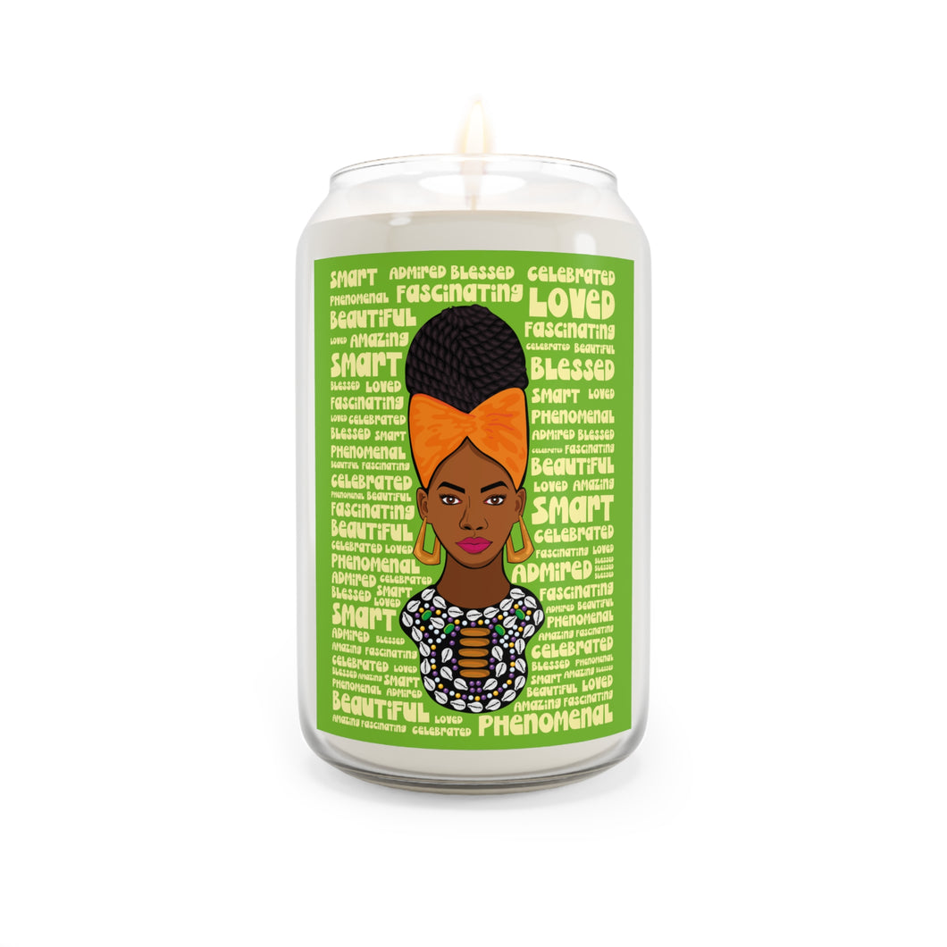 Braided Hair Black Woman - Empowering Scented Candle for Self-Care, Relaxation, Positive Vibes