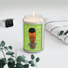 Load image into Gallery viewer, Braided Hair Black Woman - Empowering Scented Candle for Self-Care, Relaxation, Positive Vibes with Sample Background