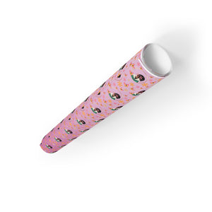 Butterflies & Flowers - African American Woman -  Gift Wrapping Paper - Rolled View