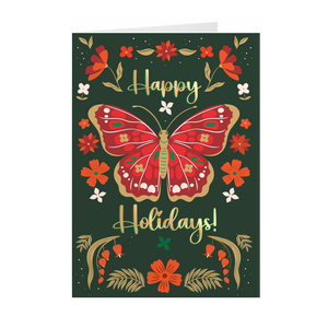 Butterfly Happy Holiday Greeting Cards