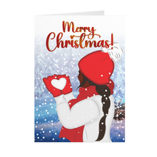 Load image into Gallery viewer, (Red) Love of Christmas - Merry Christmas - African American Greeting Cards