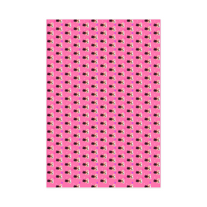 Castle, Crowns & Hearts - African American Woman - Pink Gift Wrapping Paper Roll - Front View