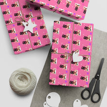 Load image into Gallery viewer, Castle, Crowns &amp; Hearts - African American Woman - Pink Gift Wrapping Paper Roll - Wrapped Gifts Sample Photo