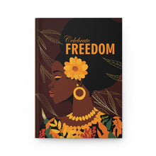 Load image into Gallery viewer, Celebrate Freedom Hardcover Journal - Elegant Black Stationery for Inspirational Writing Front 2