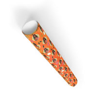 Load image into Gallery viewer, Colorful Bouquet 2 - African American Woman - Floral Gift Wrapping Paper Roll - Rolled View